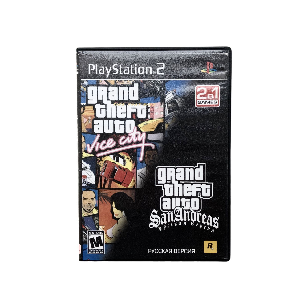 Игра Игра PS 2 DVD Grand Theft Auto (GTA) Vice City & San Andreas - Action, Adventure, Rockstar, 2002, #1