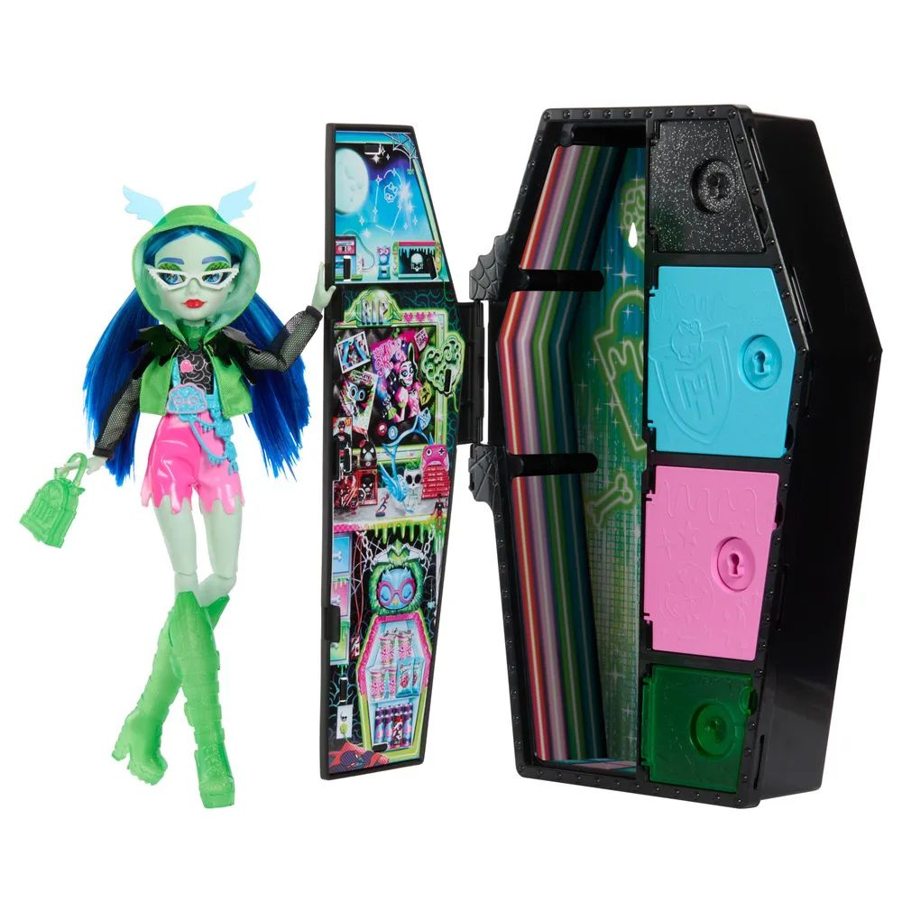 Monster High кукла, Гулия Йелпс, Neon Frights HNF81 #1