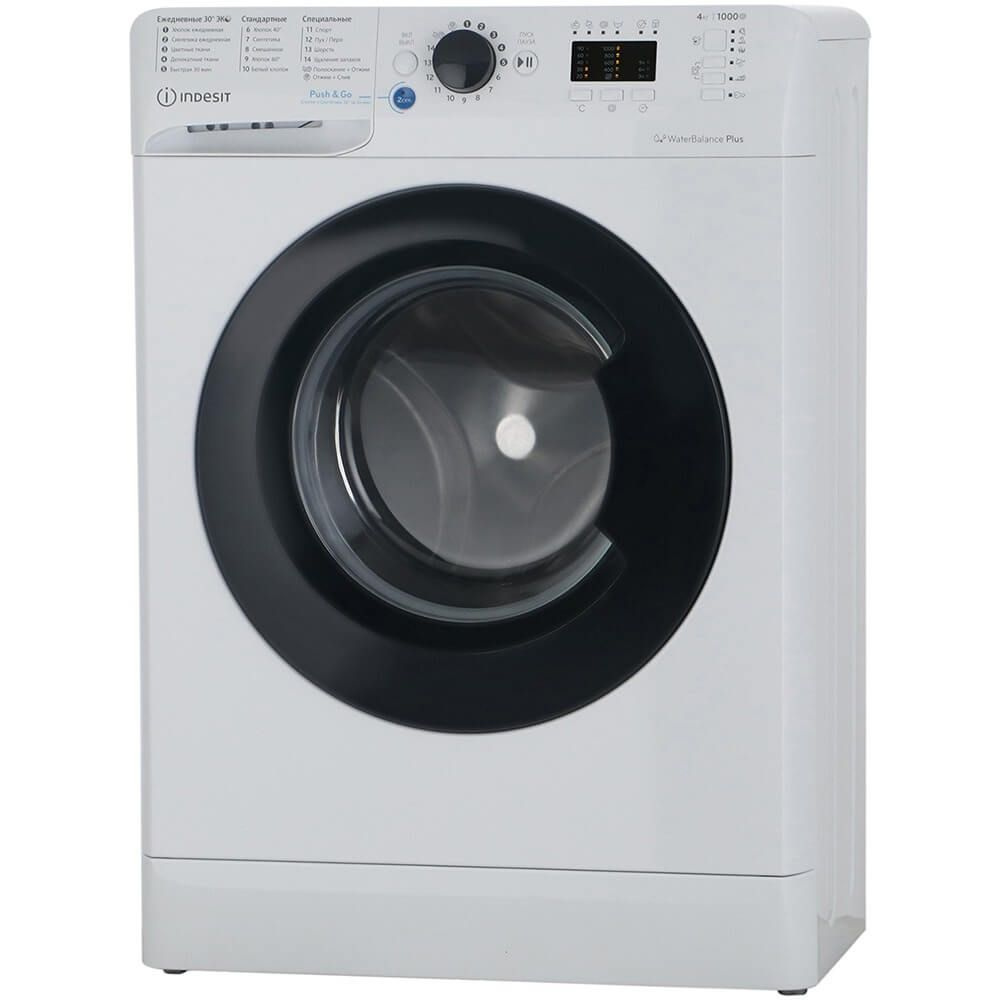 Узкая стиральная машина Indesit BWUA 41051WB на 4 кг, 1000 об/мин, автовзвешивание, 16 программ  #1