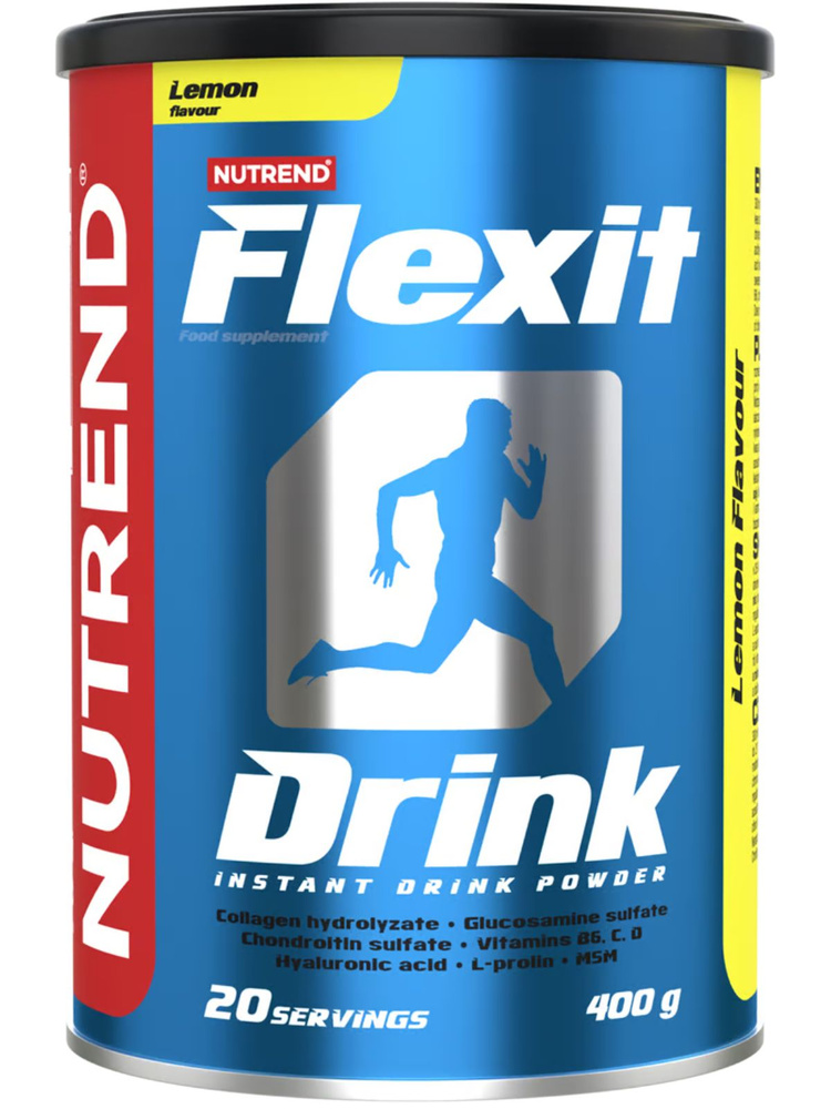 Комплекс хондропротекторов NUTREND Flexit Drink 400 г, Лимон Препарат для суставов и связок  #1