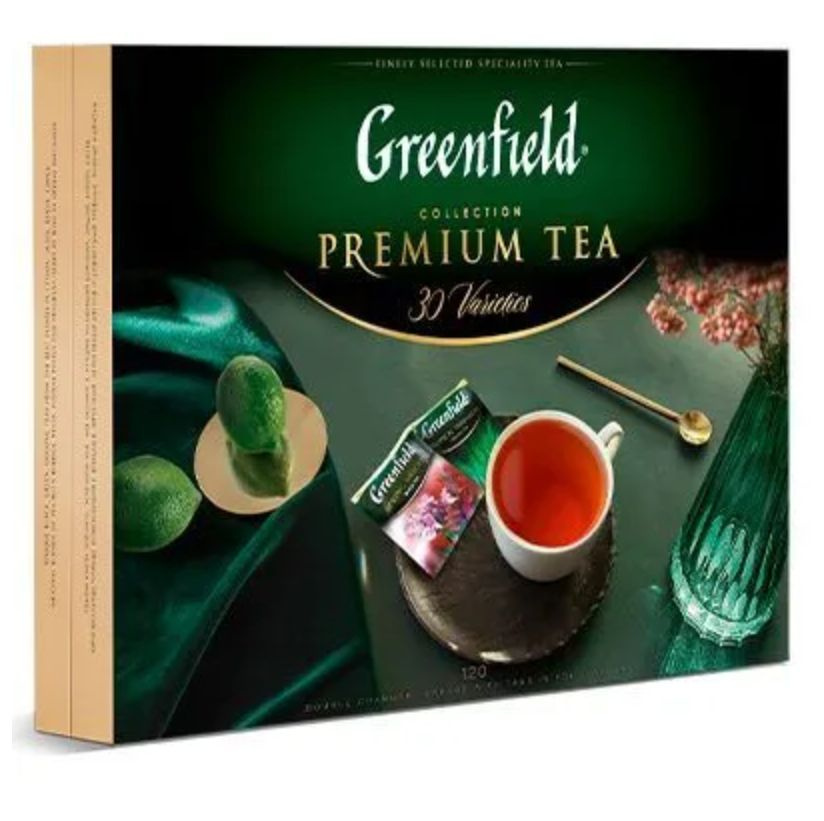 Подарочный набор чая ГРИНФИЛД в пакетиках 120 шт., GREENFIELD Premium Tea Collecton, ассорти из 30 вкусов #1