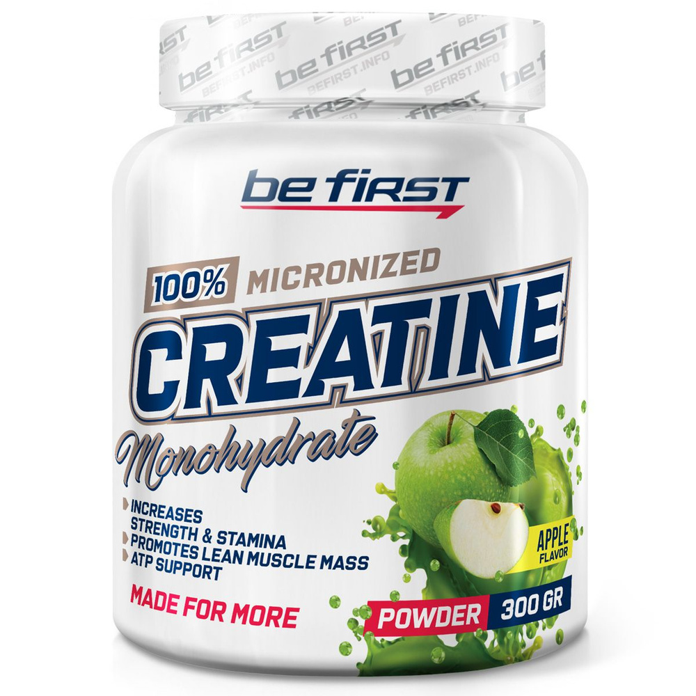 Креатин моногидрат порошок Be First Creatine Powder Monohydrate Micronized 300 гр, яблоко  #1