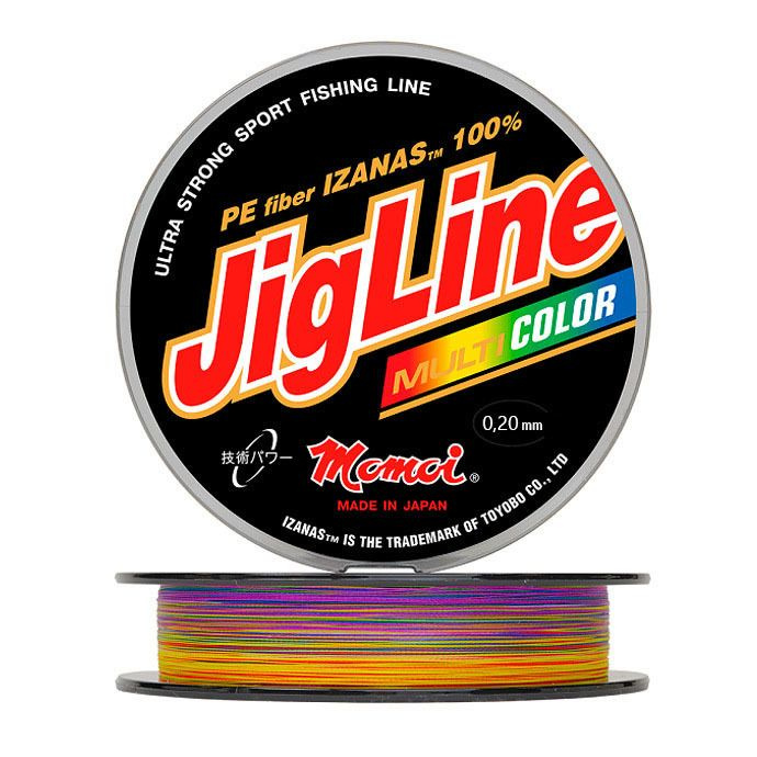 Шнур JigLine Multicolor 0,20 мм., 16,0 кг, 150 (5 цветов) #1