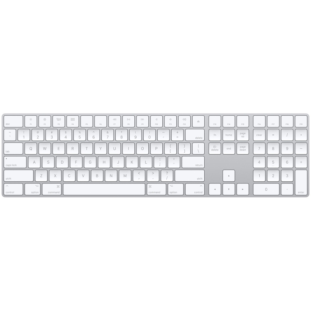 Клавиатура Apple Magic Keyboard Numeric Keypad (с цифровой панелью), Wihte Keys (белые клавиши) US English #1