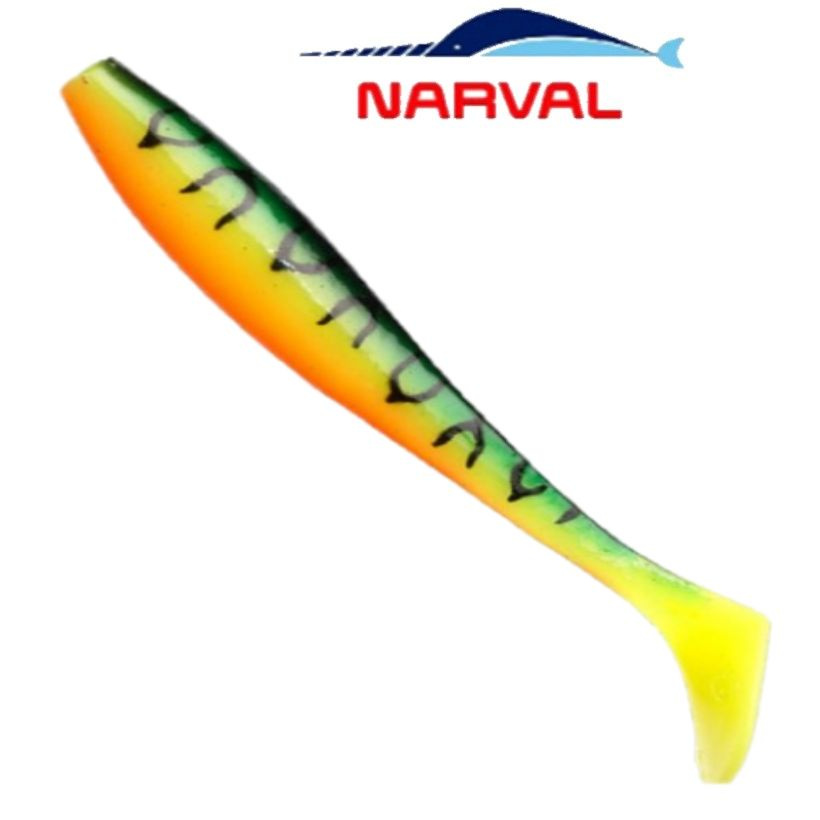 Приманка силиконовая Narval Choppy Tail 23cm цв. #006 Mat Tiger / Виброхвост для джига на судака, щуку #1