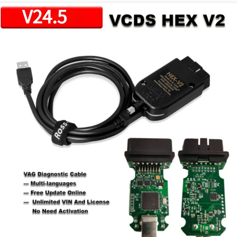 HEX V2 VAGCO V24.5 VCDS с поддержкой чипа STM32F429 ARM Продолжайте модернизировать автомобильный детектор #1