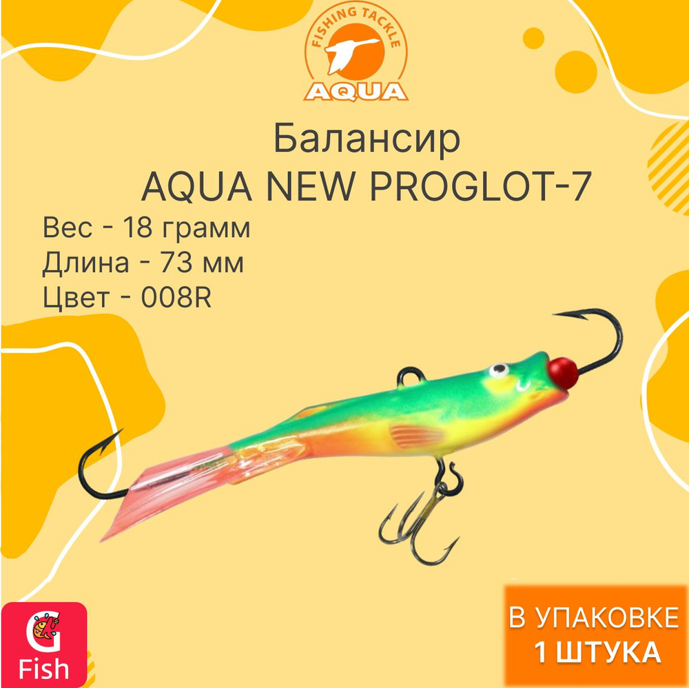 Балансир для рыбалки AQUA PROGLOT-7 73mm цвет 008R #1