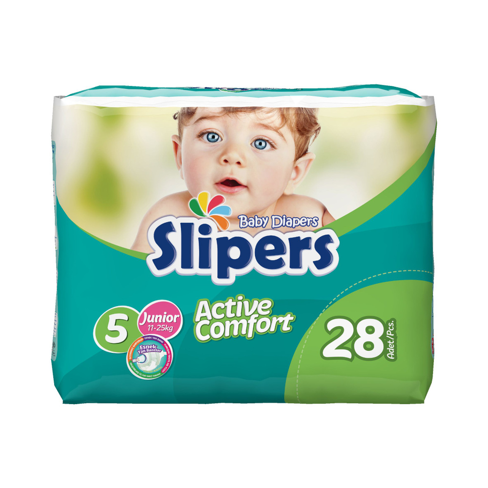 Подгузники детские Slipers №5 JUNIOR SIZE (11-25 кг) 28 шт #1