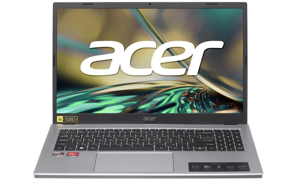 Acer 15.6" Ноутбук Acer Aspire 3 A315-24P-R25G, 1920x1080, IPS, AMD Ryzen 3 7320U, RAM 8 ГБ, SSD 256 #1