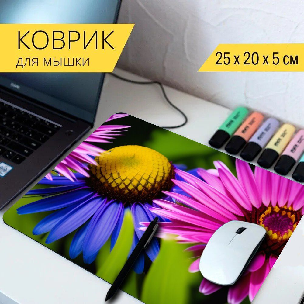 LotsPrints Коврик для мыши poc-PLACES-FLOWER-1231, разноцветный #1