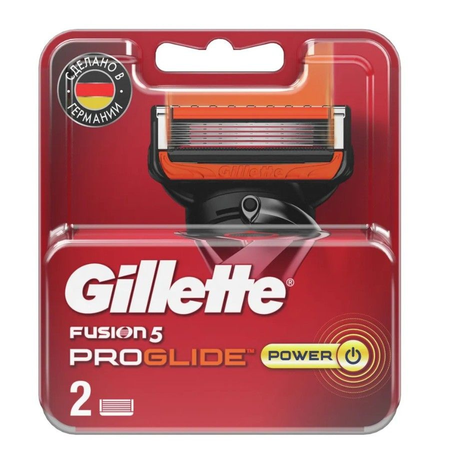 Сменные Кассеты/лезвия для бритья Gillette Fusion Proglide Rower 2 шт.Проглайд Насадки  #1