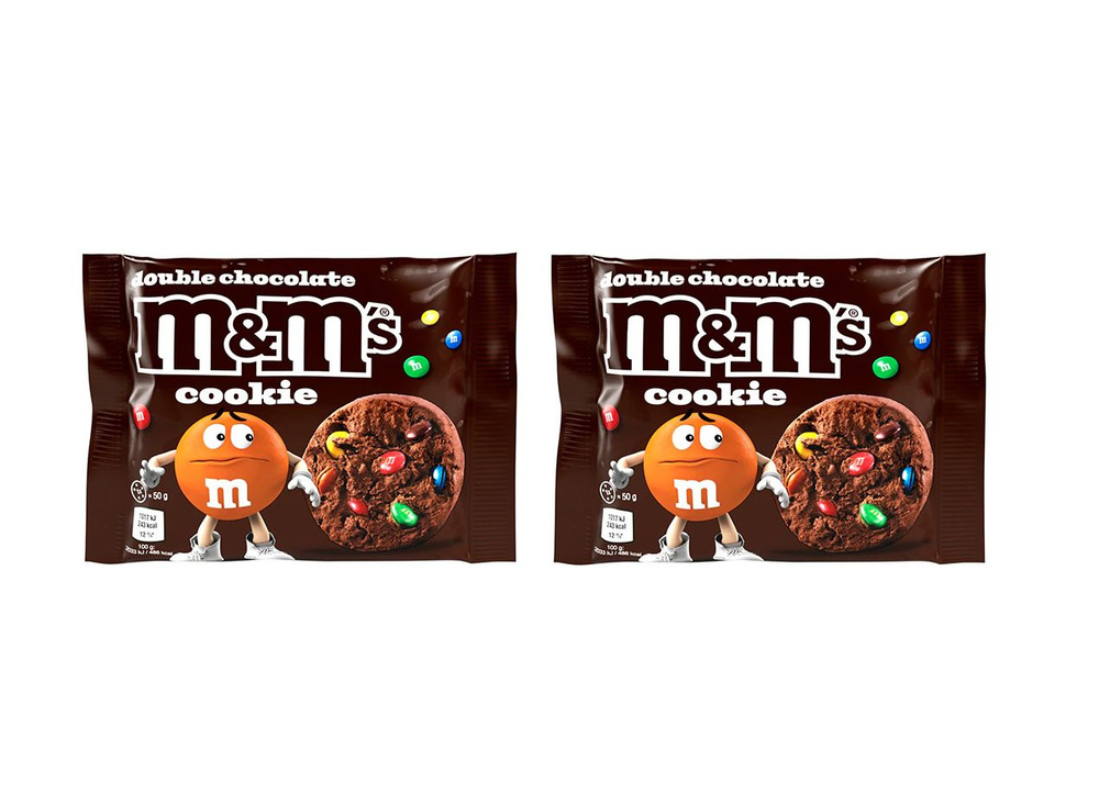 Шоколадное Печенье M&M's с двойным шоколадом, 2 шт по 50 гр #1