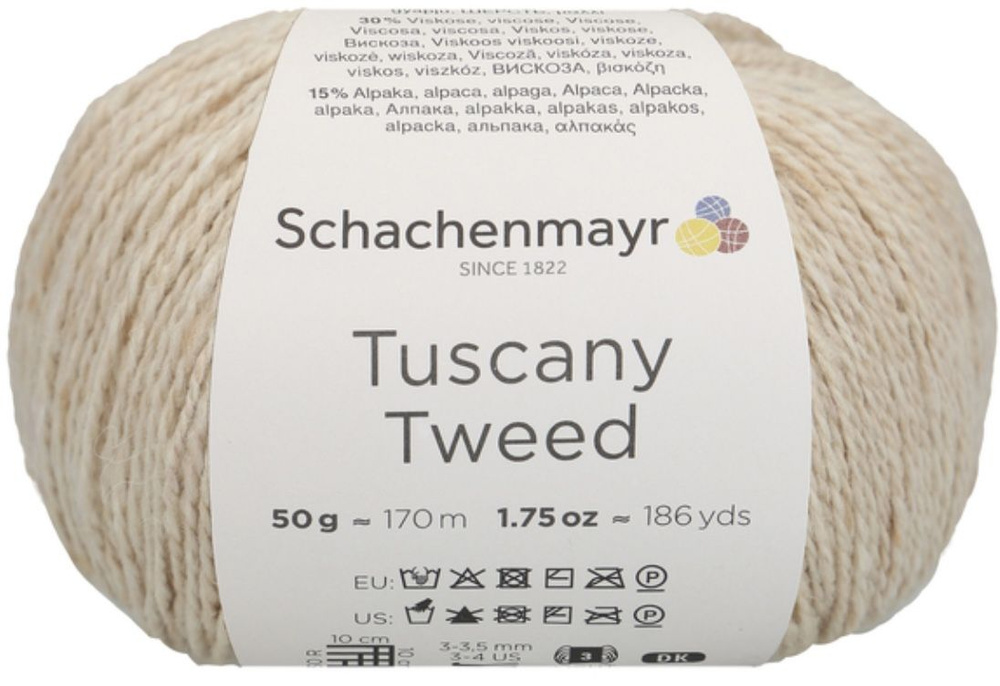 Tuscany Tweed /Таскани Твид/ пряжа Schachenmayr, MEZ, 9807002, 50гр/170м, цвет 00002 , natur (натуральный) #1