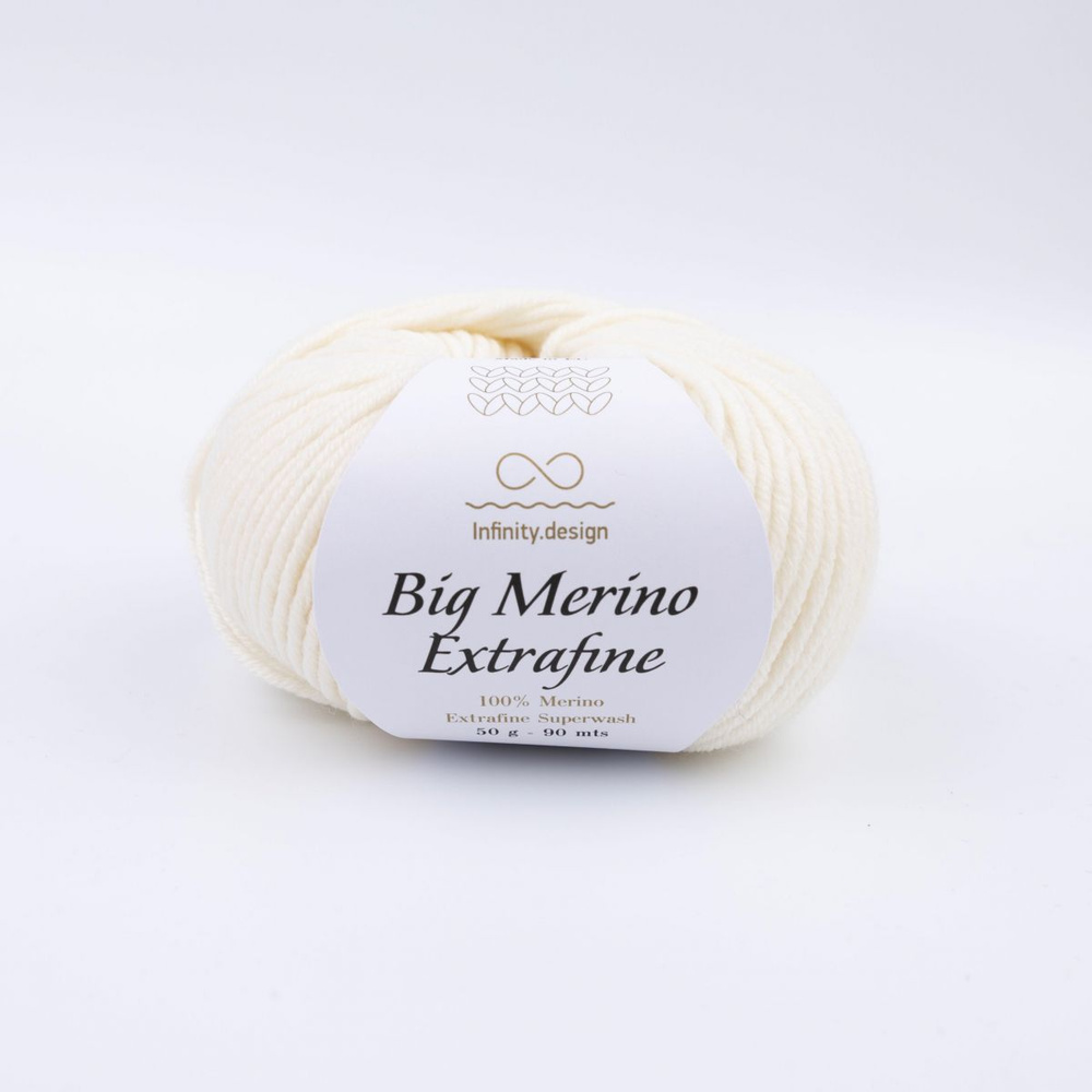 Пряжа для вязания Infinity Design Big Merino Extrafine (1012 Nature) 3 мотка по 50 г/95 м  #1