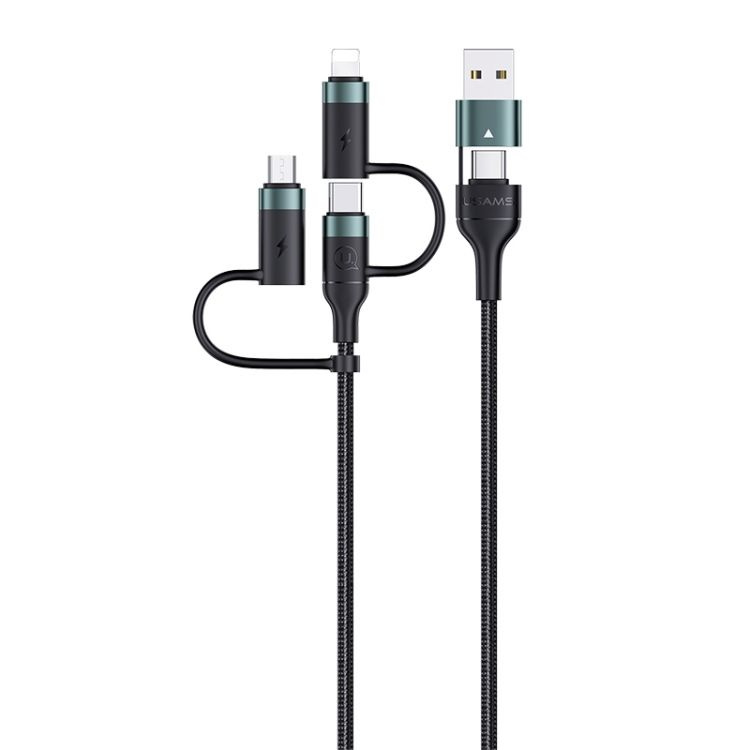 USAMS US-SJ547 U62 USB + TYPE-C / USB-C TOTYPE-C / USB-C + 8 PIN + Микро-алюминиевый сплав сплав PD Кабель #1