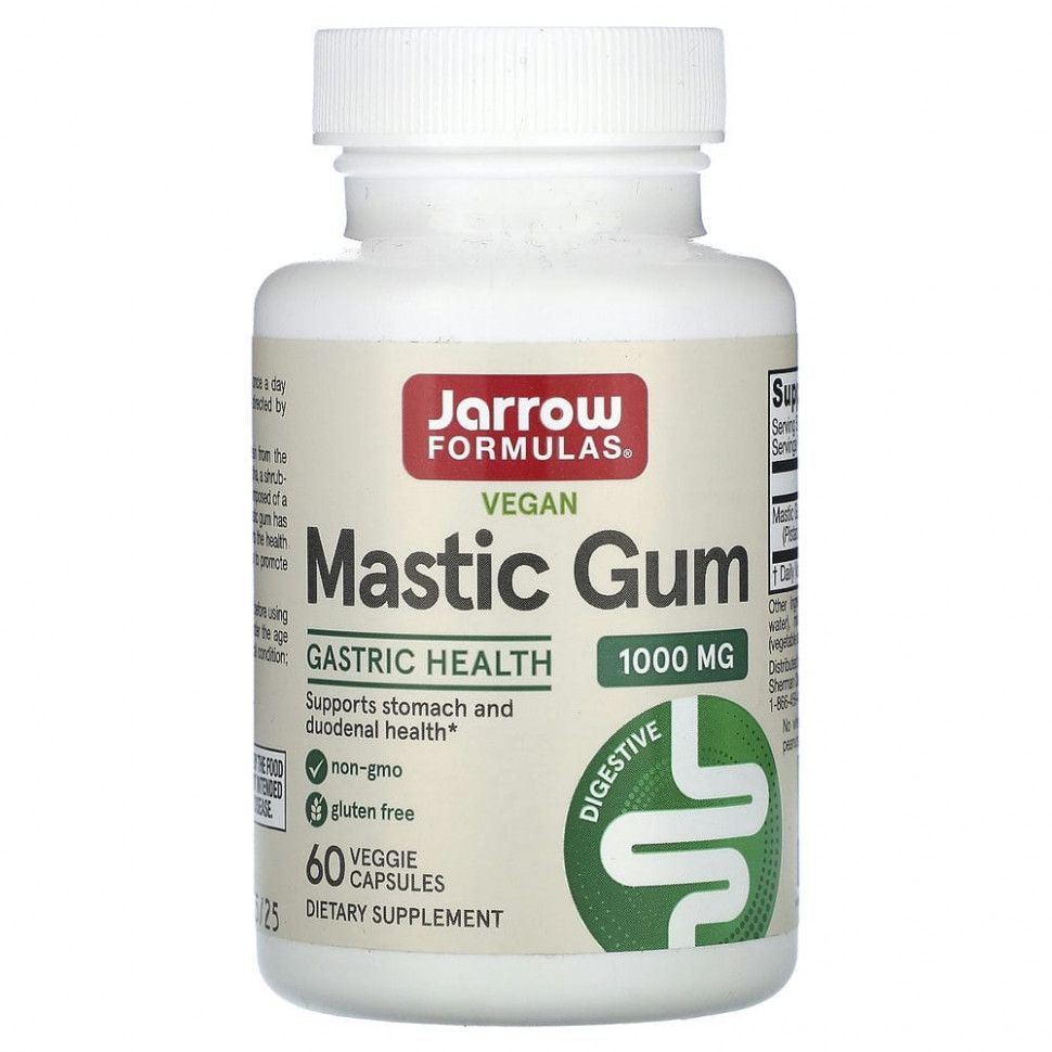 Jarrow Formulas, Mastic gum, мастиковая смола, мастика, 60 капсул #1