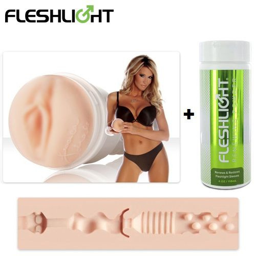 Fleshlight Набор мастурбатор - Jessica Drake Heavenly (вагина) + восстанавливающий порошок для киберкожи #1