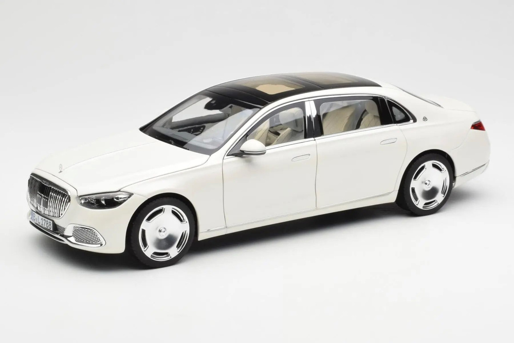 Модель автомобиля Norev - Mercedes-Maybach S680 4Matic (X223) 2021, White Metallic, 183918, 1:18  #1