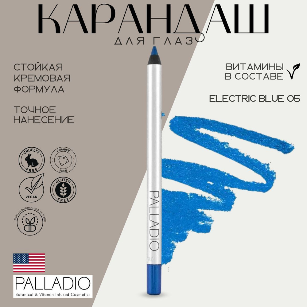 Карандаш для глаз контурный 05 Electric Blue #1