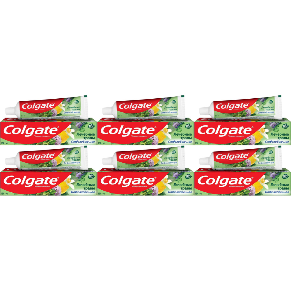 Зубная паста Colgate Лечебные травы отбеливающая 100 мл, набор: 6 штук  #1