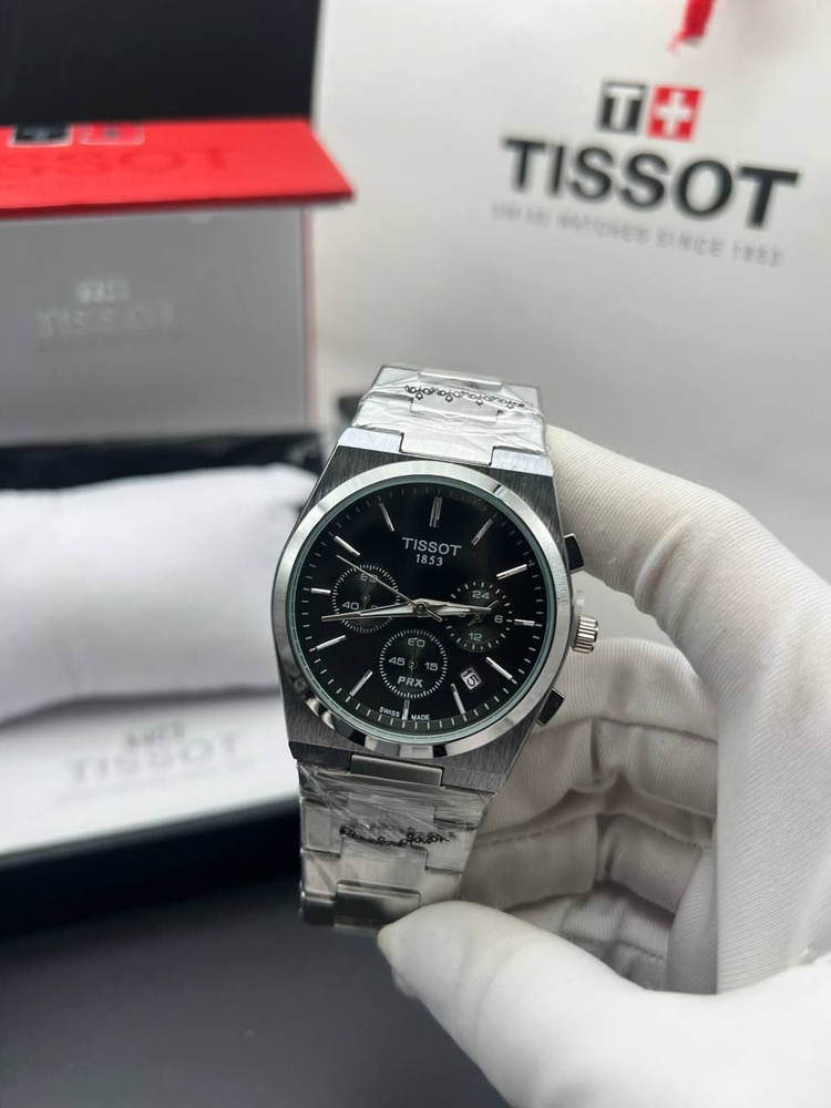 Tissot Наручные часы, металлические с датой Премиум #1