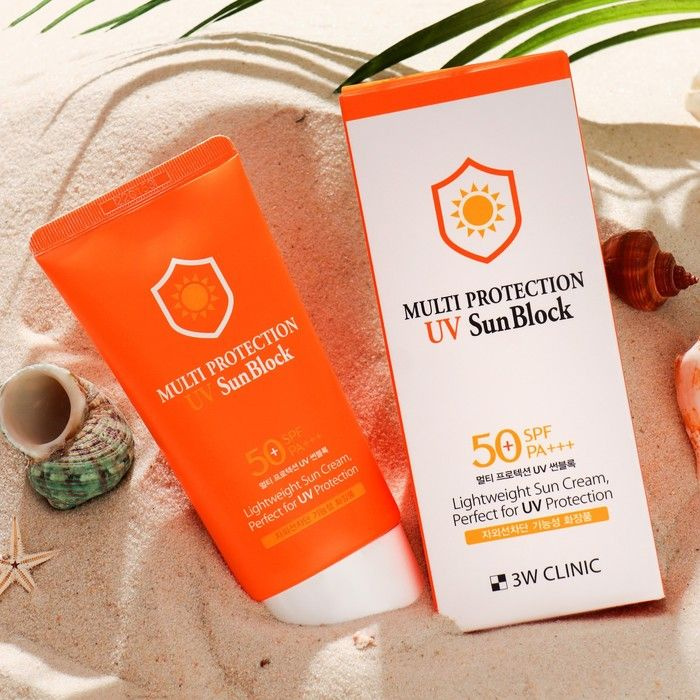 Солнцезащитный крем для лица 3W CLINIC "Multi Protection" UV Sun Block, SPF 50+, PA, 70 мл  #1