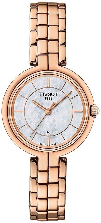 Tissot Часы наручные Кварцевые Швейцарские кварцевые наручные женские часы Tissot Flamingo T094.210.33.111.01 #1