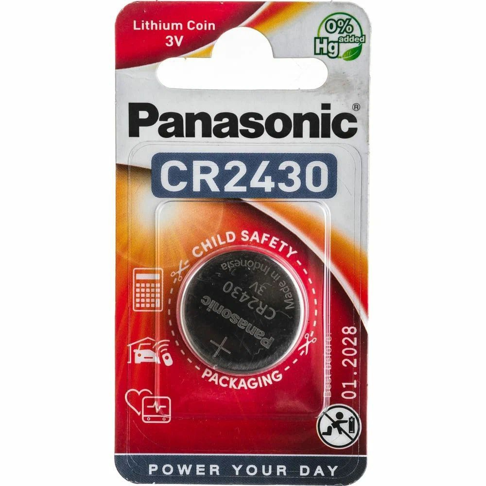 Батарейка литиевая PANASONIC CR2430 дисковая 3В (бл1) #1