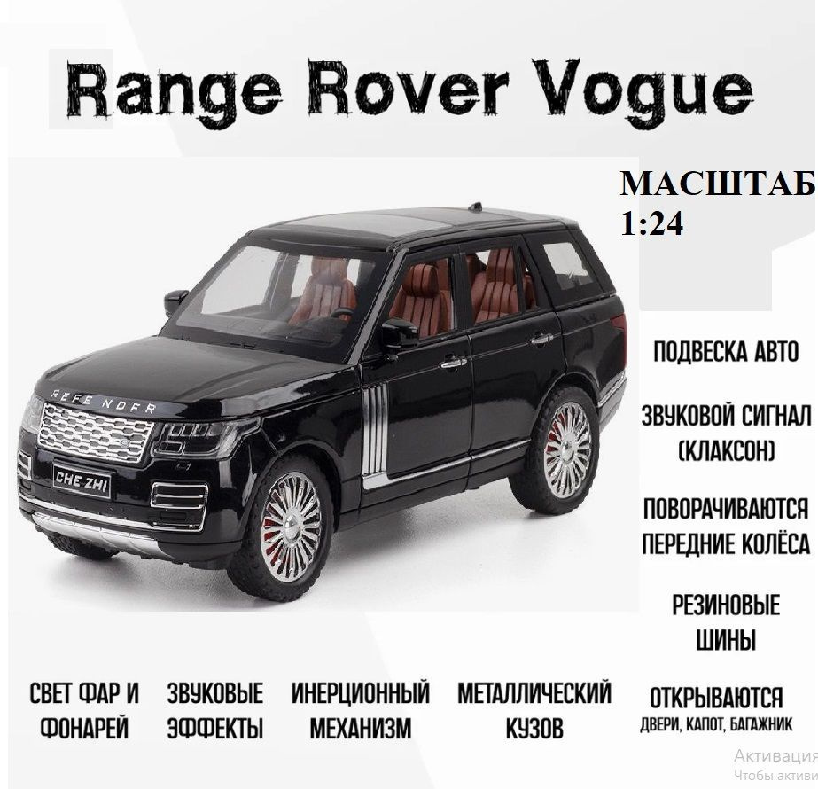 Машинка металлическая инерционная модель Range Rover Vogue Масштаб 1:24  #1