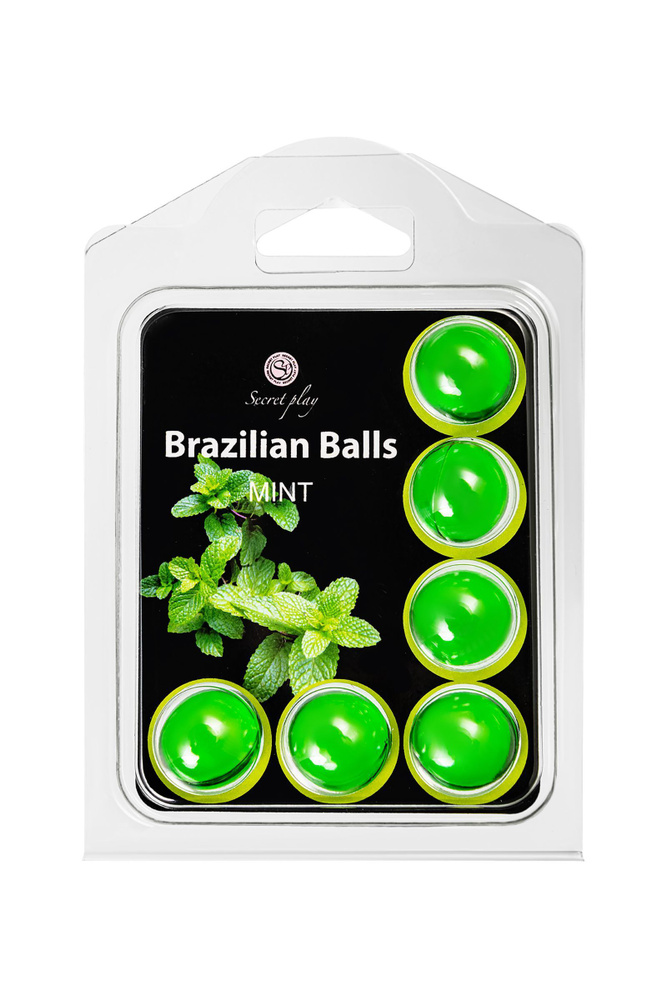 Набор из 6 шариков с массажным маслом "Brazilian Balls" с ароматом мяты  #1