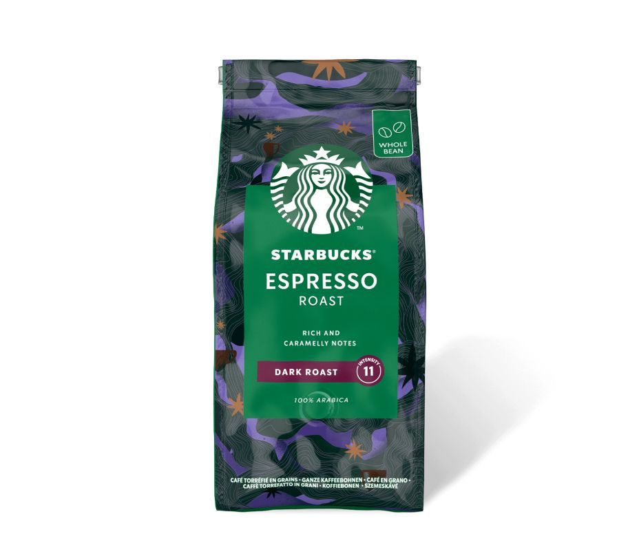 Кофе в зёрнах Starbucks Espresso Roast 200 грамм арабика темная обжарка  #1