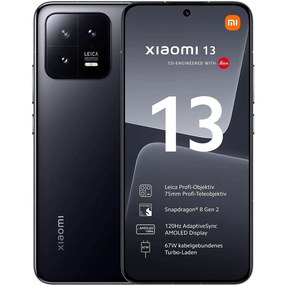 Смартфон Xiao mi 13 Global 5G (поддержка NFC, русский язык, поддержка Google, Dual SIM) 12/512 ГБ, черный #1