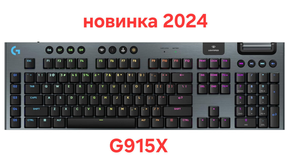 Беспроводная клавиатура Logitech G915X Lightspeed (linear)eng-rus #1