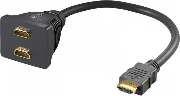 Разветвитель сигнала GOOBAY 68784 гнездо HDMI x2,вилка HDMI 0,1м 1шт  #1