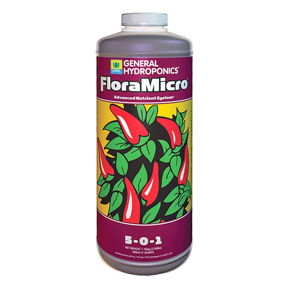 Удобрение для роста / FloraMicro, 946 мл / General Hydroponics #1