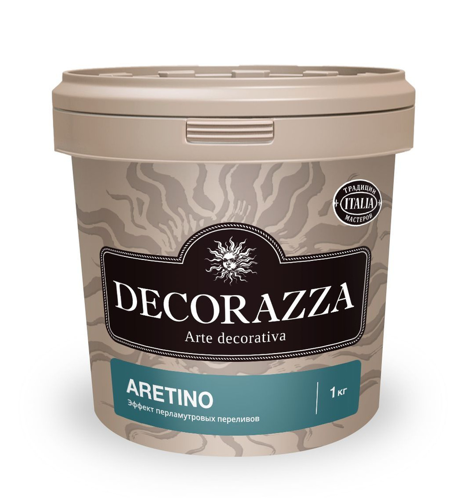 Декоративная штукатурка с перламутровым эффектом Decorazza Aretino 1 л, AR 10-02  #1