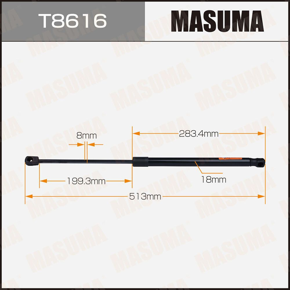 Упор газовый багажника L 513 mm Masuma T8616 #1