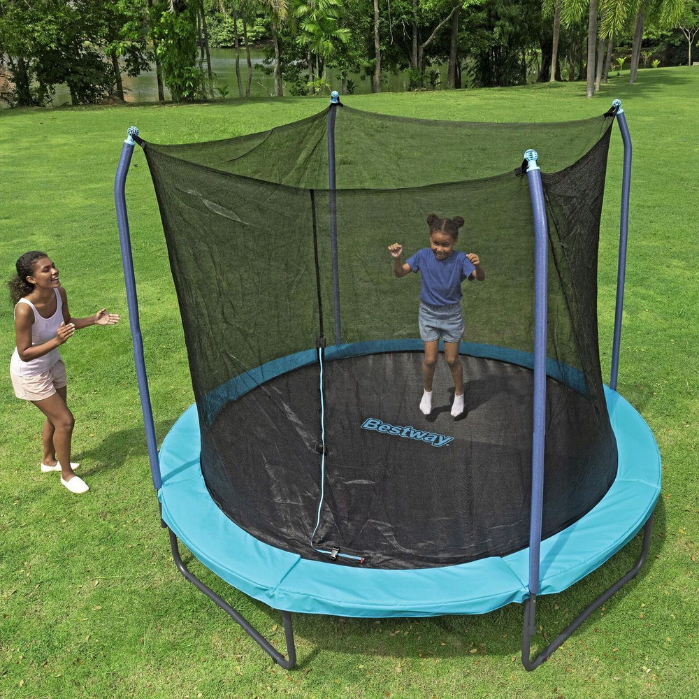 Батут детский Bestway Xtreme Air Trampoline, 305x255 см, с защитной сеткой, от 6 лет, до 90кг, для дома #1