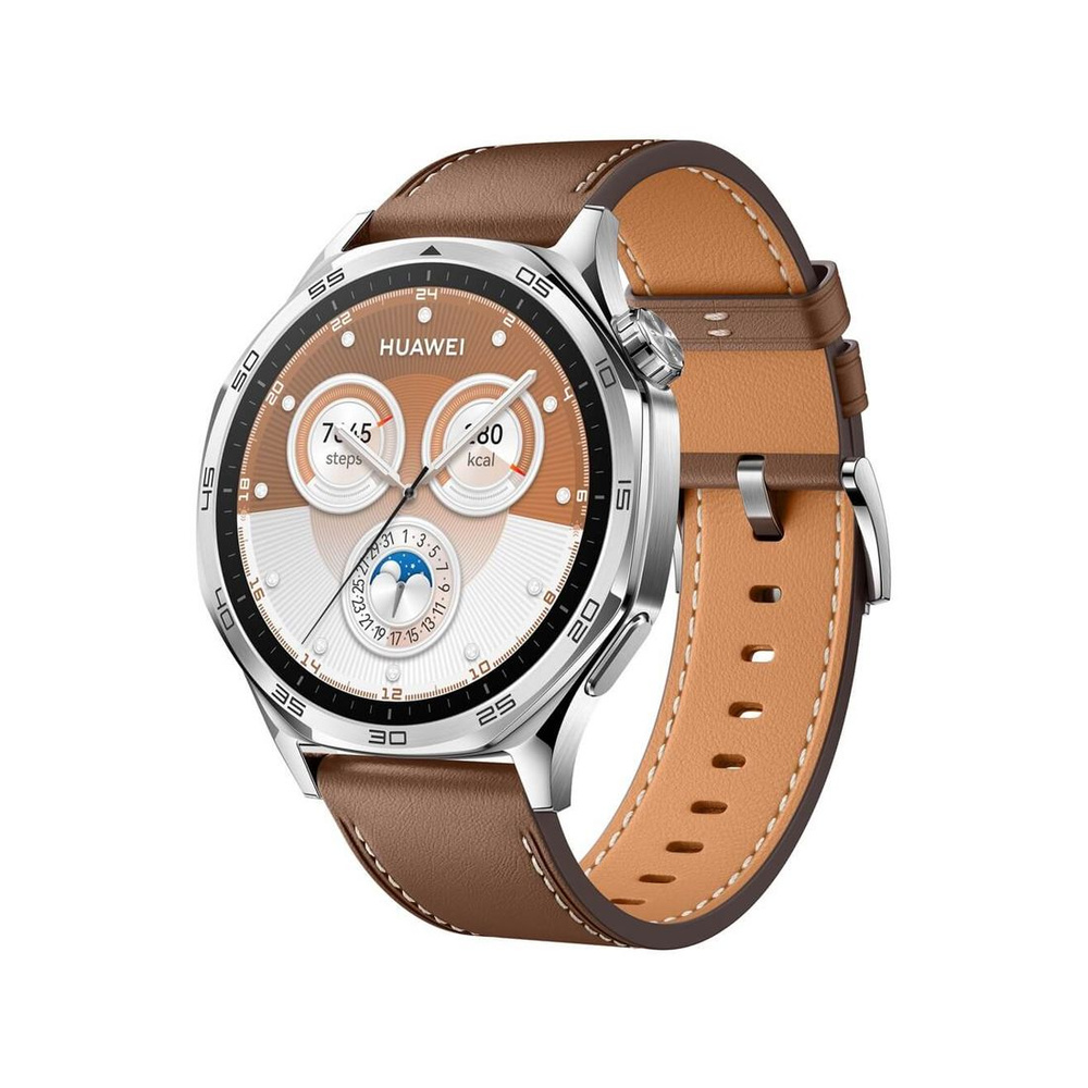 HUAWEI Умные часы Смарт часы Huawei Watch GT 5 VLI-B19 46mm Brown Composite Leather Strap  #1