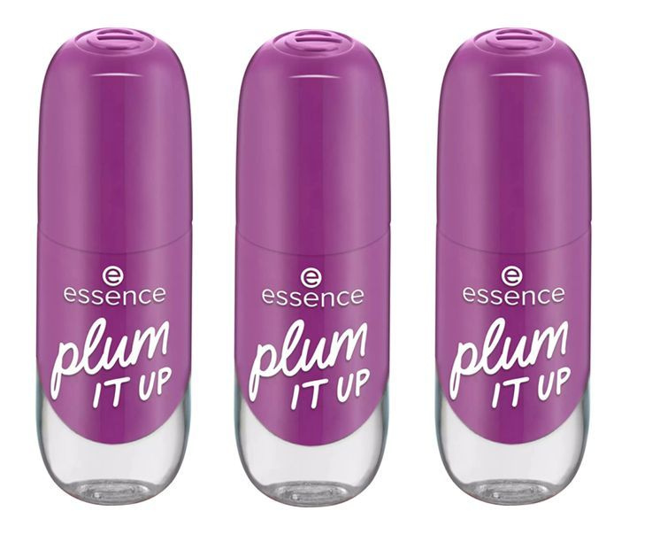 Essence Лак для ногтей Gel Nail Colour, тон 54 Plum It Up, 8 мл, 3 шт #1