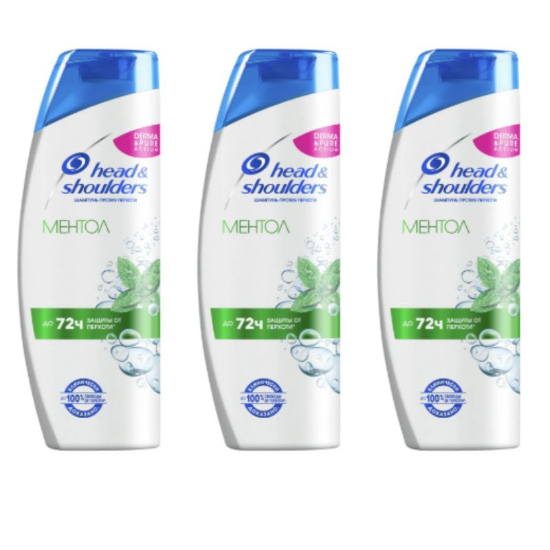 Head&Shoulders Шампунь для волос Ментол, 400 мл, 3 уп #1