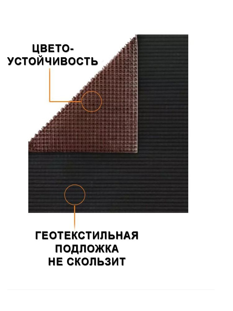 Коврик придверный 90х150 см/ грязезащитное щетинистое покрытие "Травка"/ садовое покрытие/ темно-серый 0,9х1,5 м