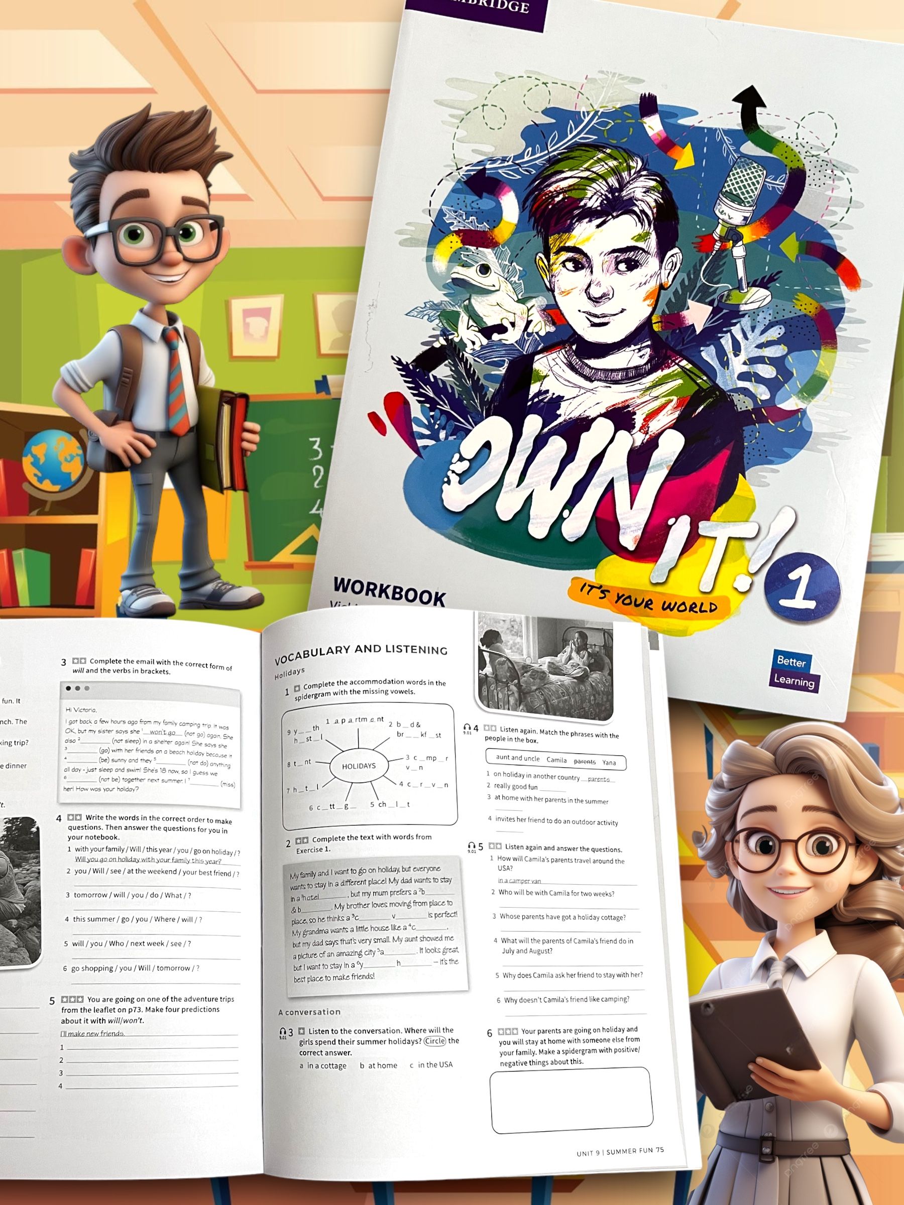 Own it 1, Student's Book, Workbook + CD ( учебник, раб.тетрадь и диск ) | Own It! Level 1 Student's Book and Workbook with Audio CD - Ozon image 2