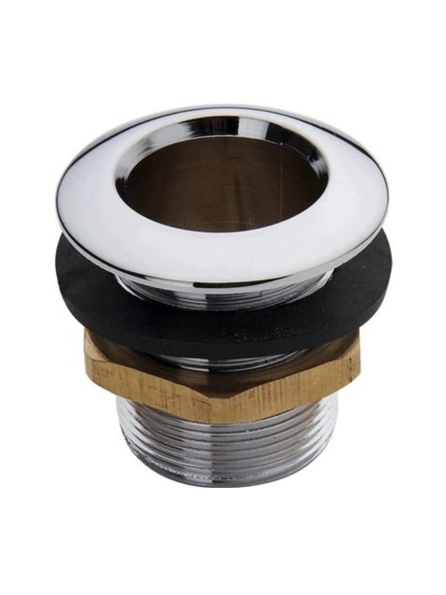 Выходдержательлейкиотсмесителянабортванныподотверстие30мм,латунь.ВыходдлядушевогошланганабортванныHD-02.