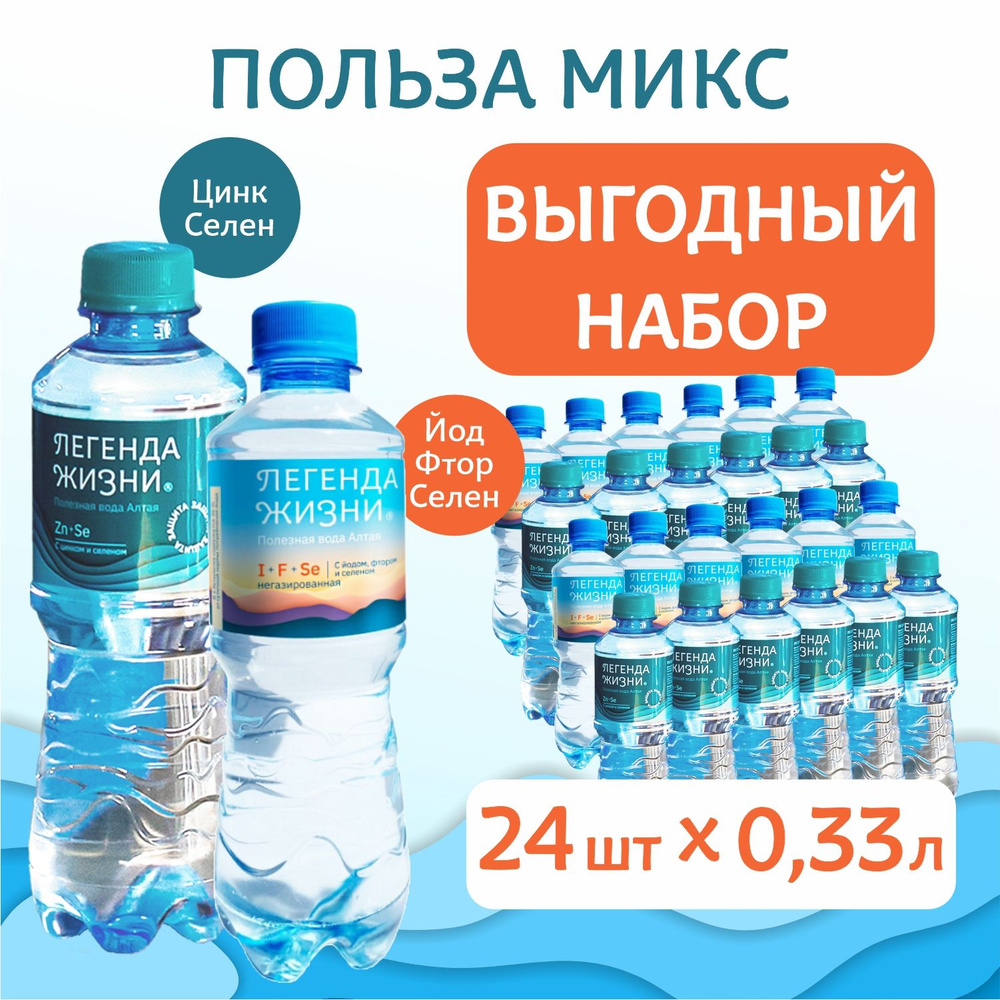 ЛЕГЕНДА ЖИЗНИ Вода Питьевая Негазированная 330мл. 24шт #1