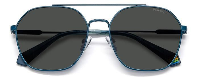 Мужские и женские солнцезащитные очки Polaroid PLD 6172/S MR8 M9, цвет: зеленый, цвет линзы: серый, авиаторы, #1