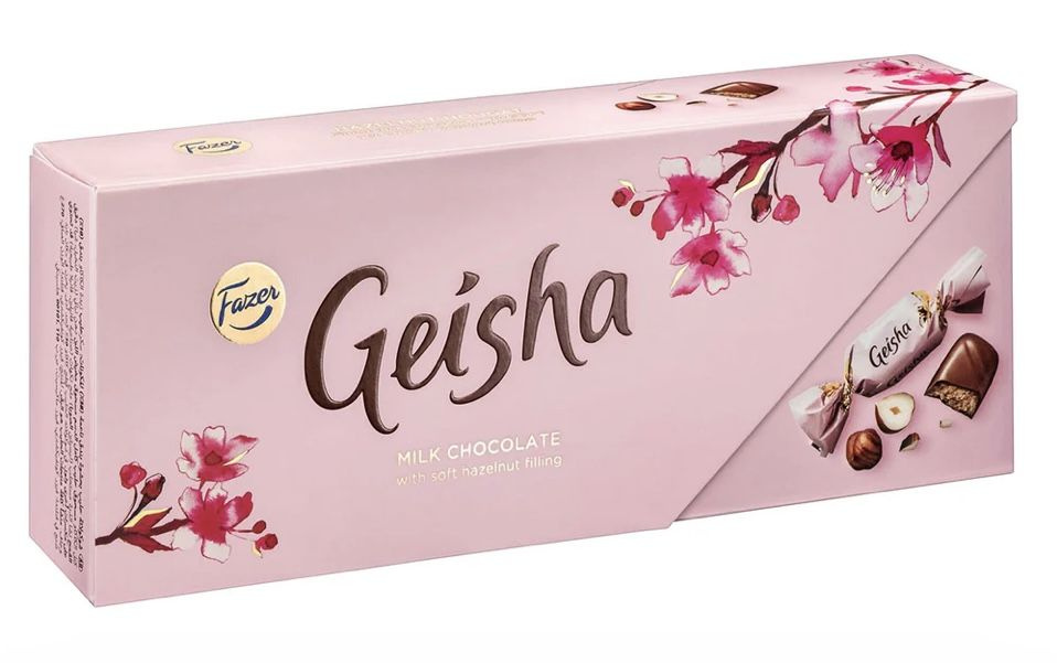 Конфеты GEISHA Fazer из молочного шоколада с начинкой из тертого ореха, 270г.  #1