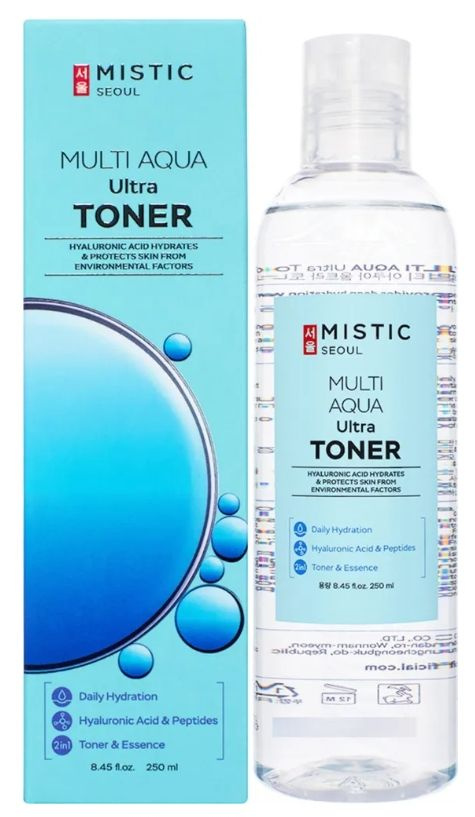 MISTIC Глубокоувлажняющий тонер с гиалуроновой кислотой Multi Aqua Ultra Toner, 250 мл  #1