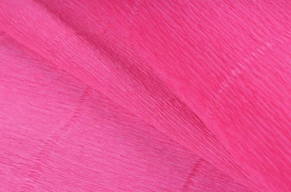 Бумага гофрированная цветная ярко-розовая/крепированная/креповая упаковочная 32 г/м, 50х250см, ярко-розовая #1