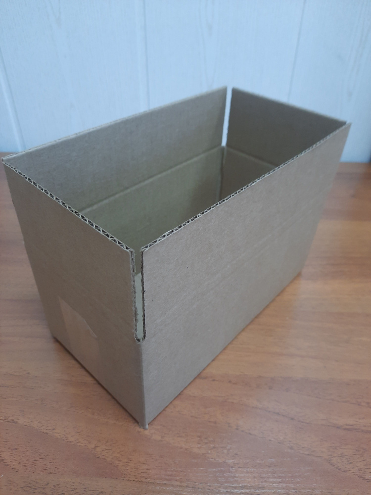 Коробка картонная 4х клап 255*130*110 мм (Т23 В), бурая - 3 шт. Гофрокороб объем 3,65 л.  #1